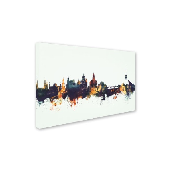 Michael Tompsett 'Dresden Germany Skyline II' Canvas Art,16x24